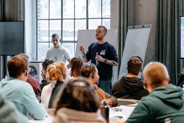 Leading a workshop at a team offsite